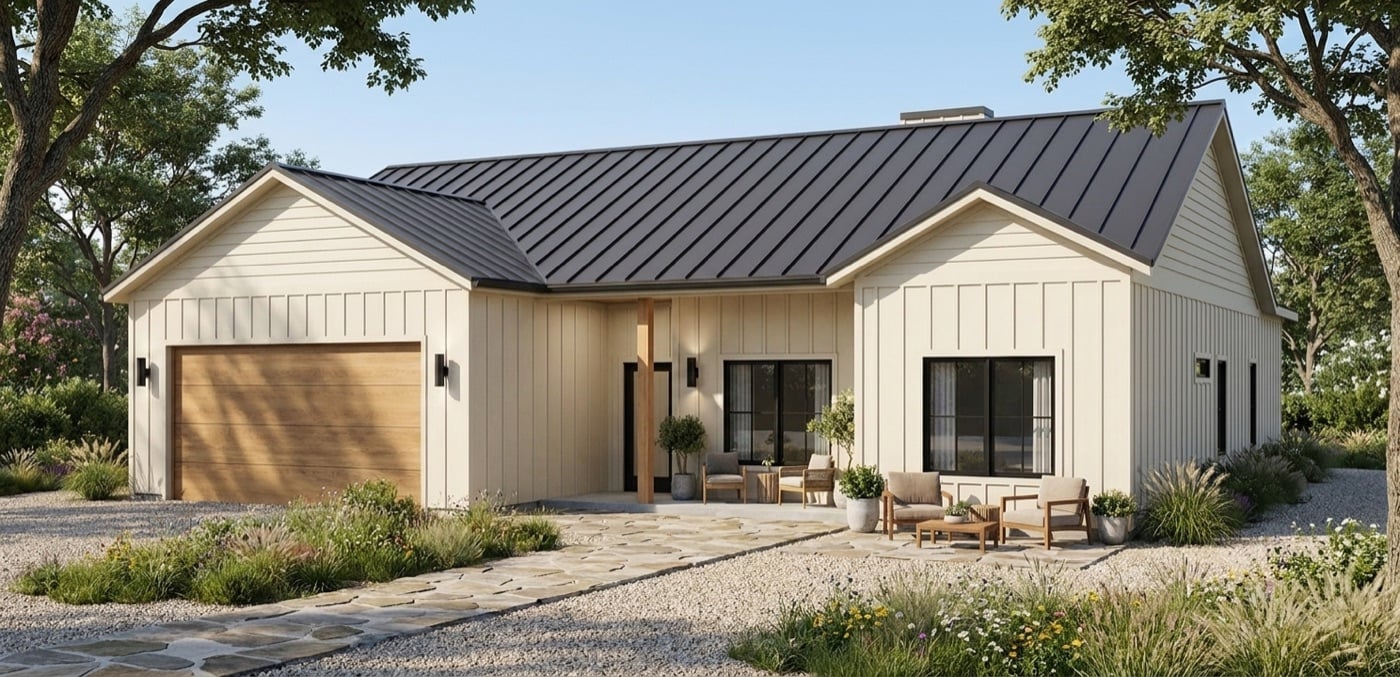 Single-Story Smart Home — 2,004 sq ft steel home plan